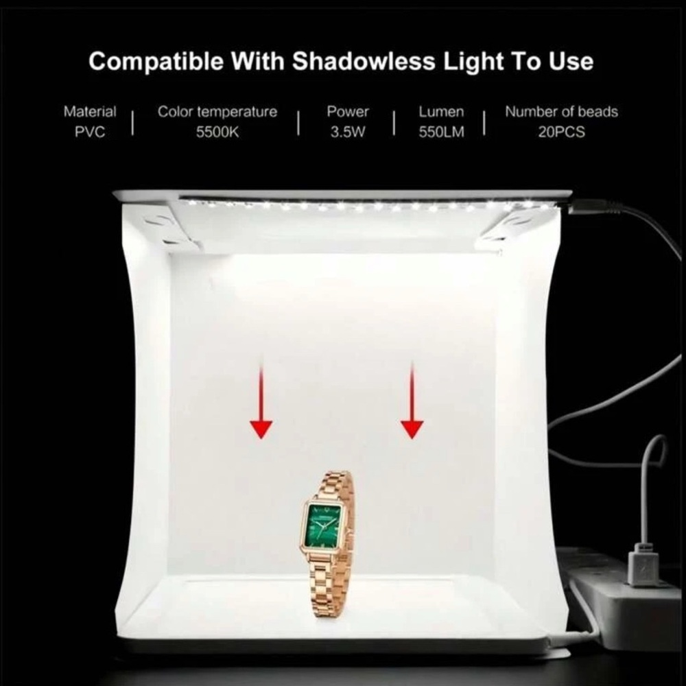 PRICE IS FIRM - Puluz White Travel Photography Light Box - Picture 7 of 7
